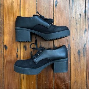 Wanted Breakout chunky heel Oxford lace up shoes 8.5